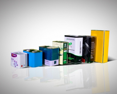 Semi Auto 1-5L Rectangular Can Production Line Application-2